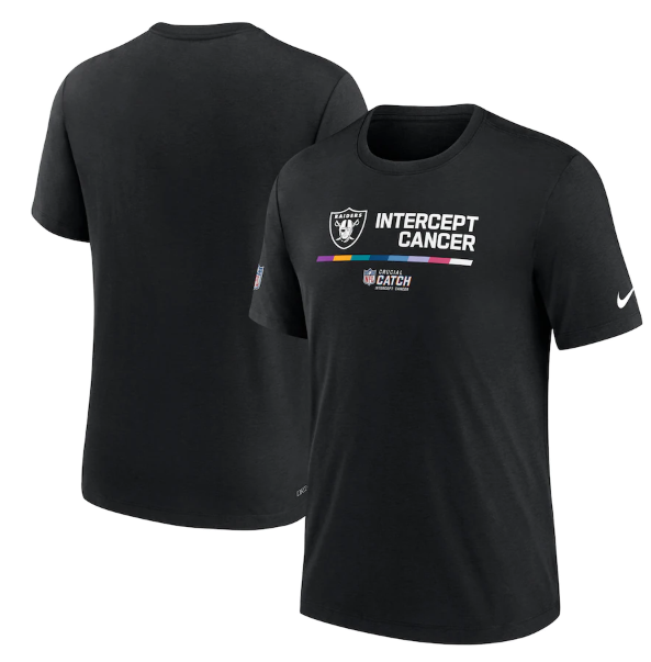 Men's Las Vegas Raiders 2022 Black Crucial Catch Performance T-Shirt Men's Las Vegas Raiders 2022 Black Crucial Catch Performance T-Shirt